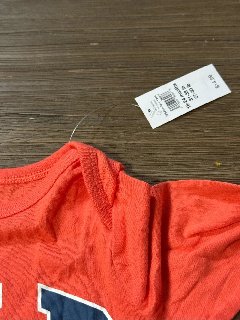 GAP Orange Long-Sleeve Baby One-Piece Bodysuit